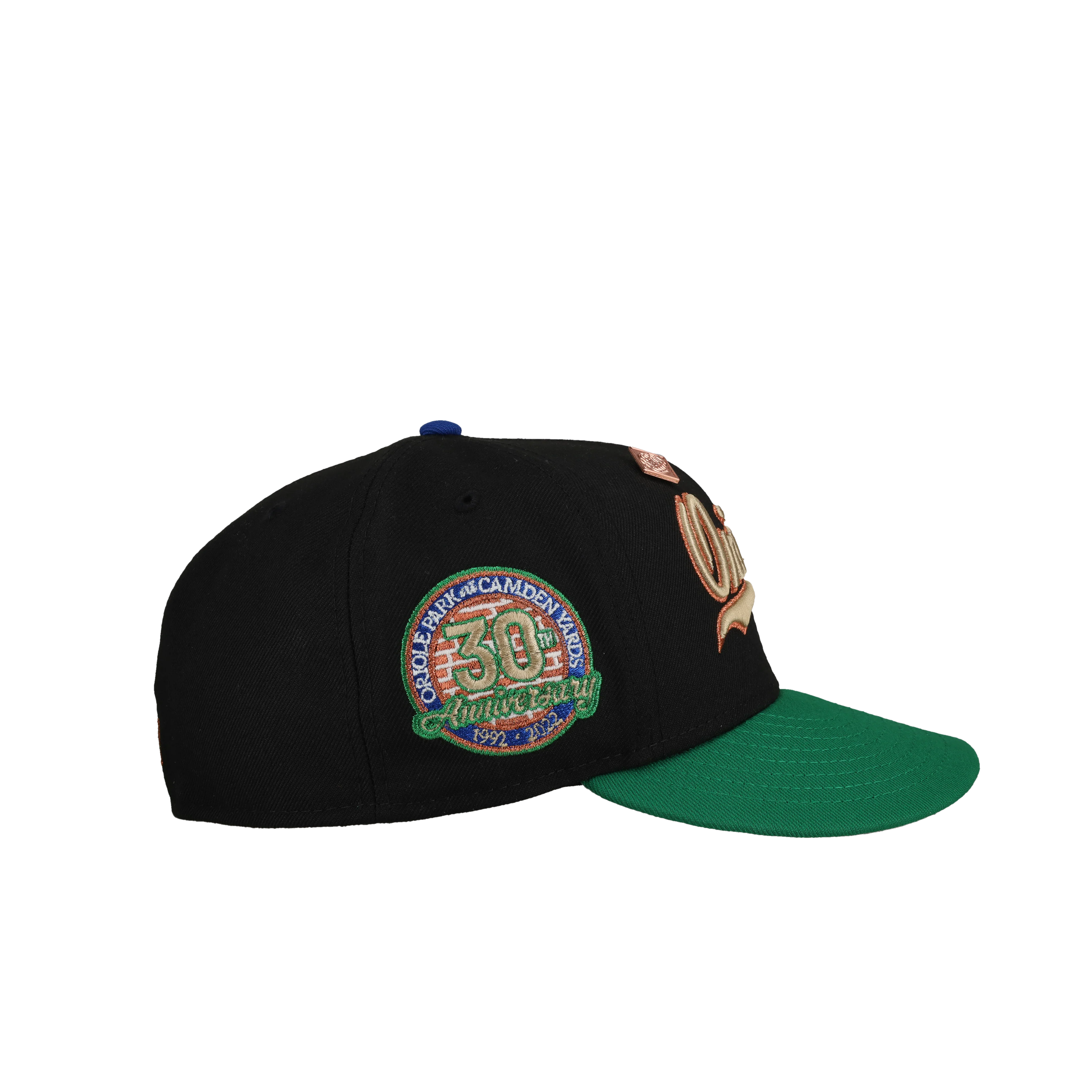 Baltimore Orioles 30th Anniversary Black/Green Metallic Script 59Fifty Fitted Hat - Image 2
