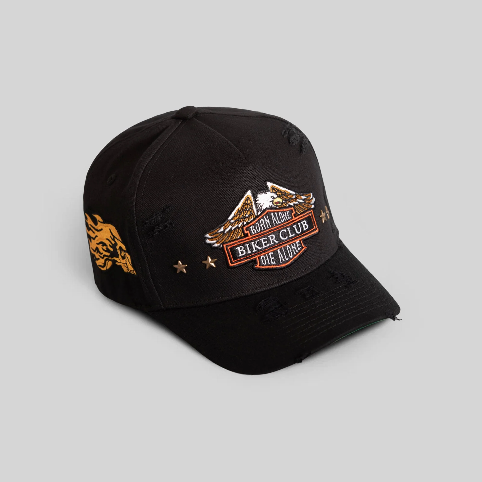 Field Grade FINAL RIDE BLACK TWILL DISTRESSED TRUCKER