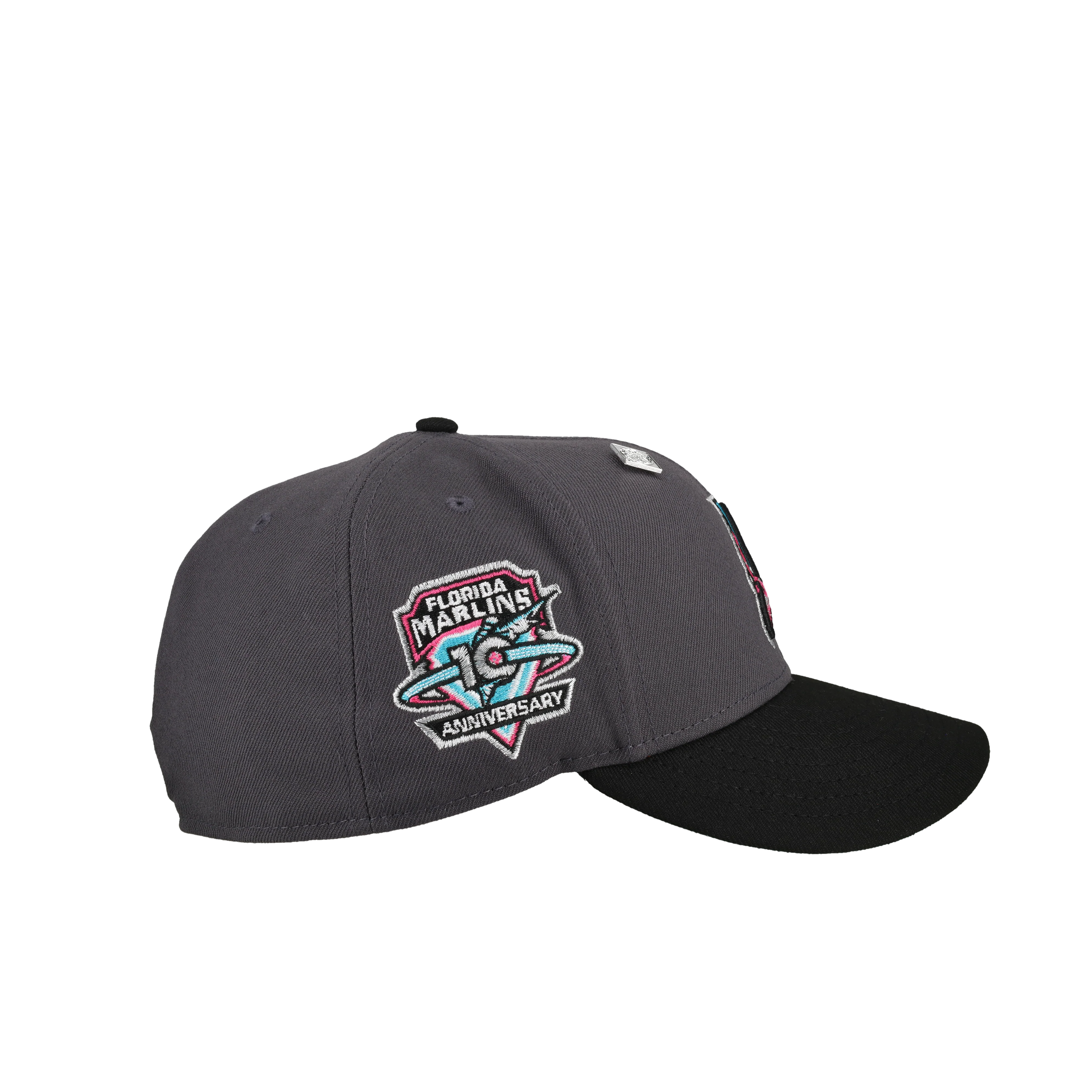 Florida Marlins 10th Anniversary "South Beach" Metallic 59Fifty Fitted Hat - Image 2