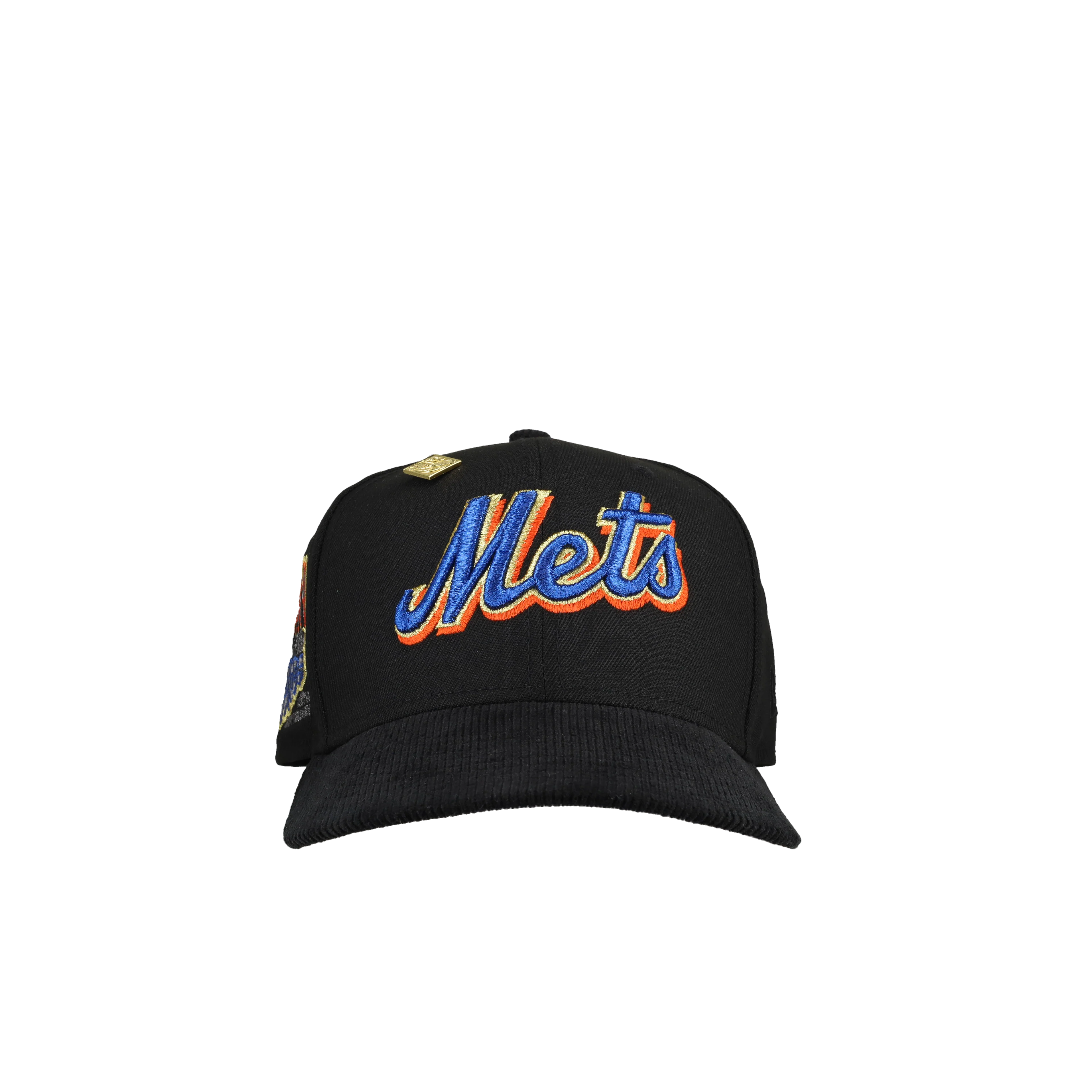 New York Mets Subway Series 25th Anniversary Corduroy Metallic Script 59Fifty Fitted Hat - Image 3