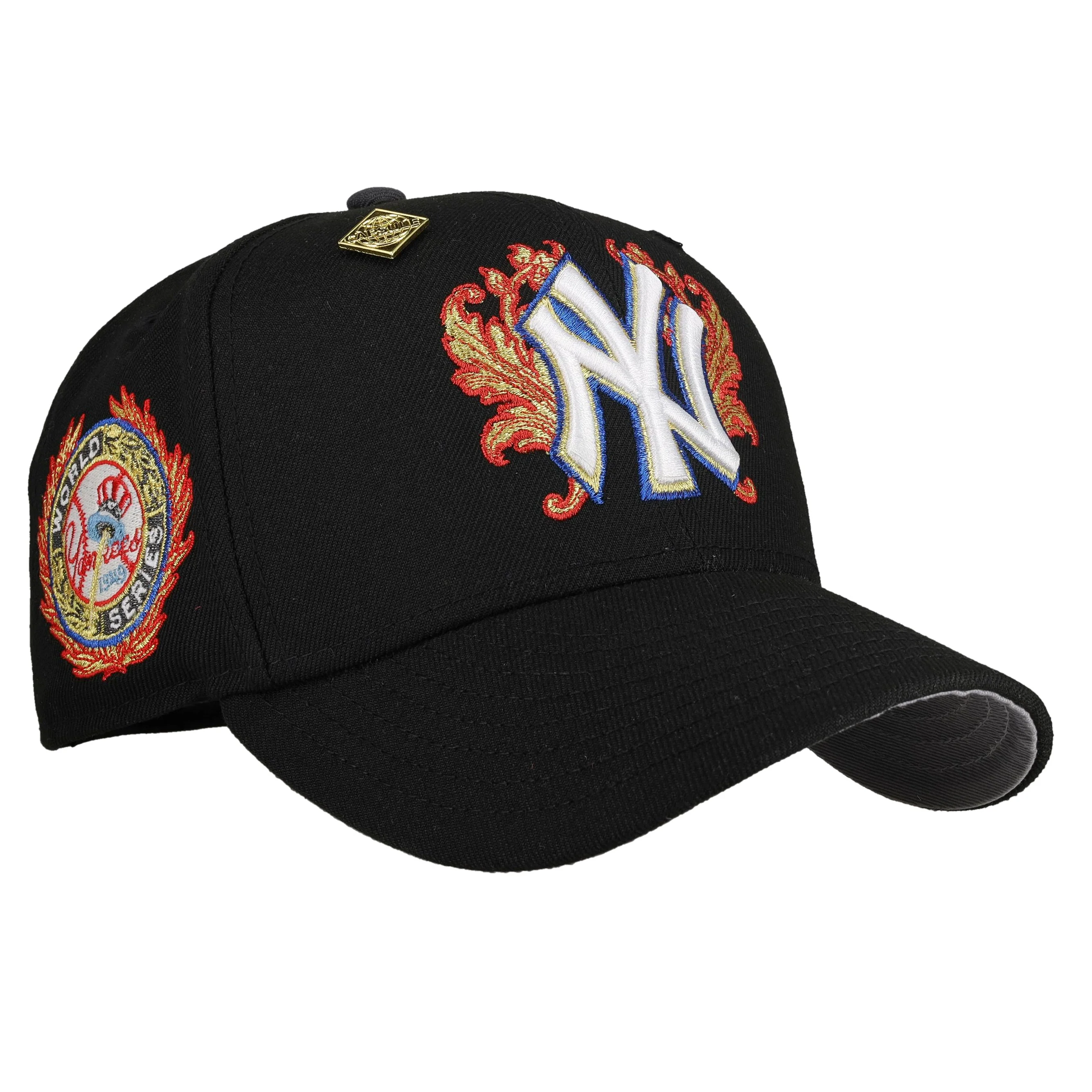 New York Yankees 1949 World Series Black Flames 59Fifty Fitted Hat