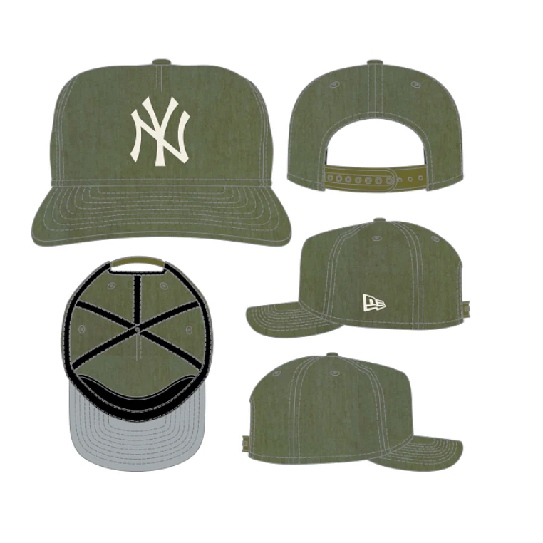 New York Yankees Olive Nylon 19Twenty Snapback Hat