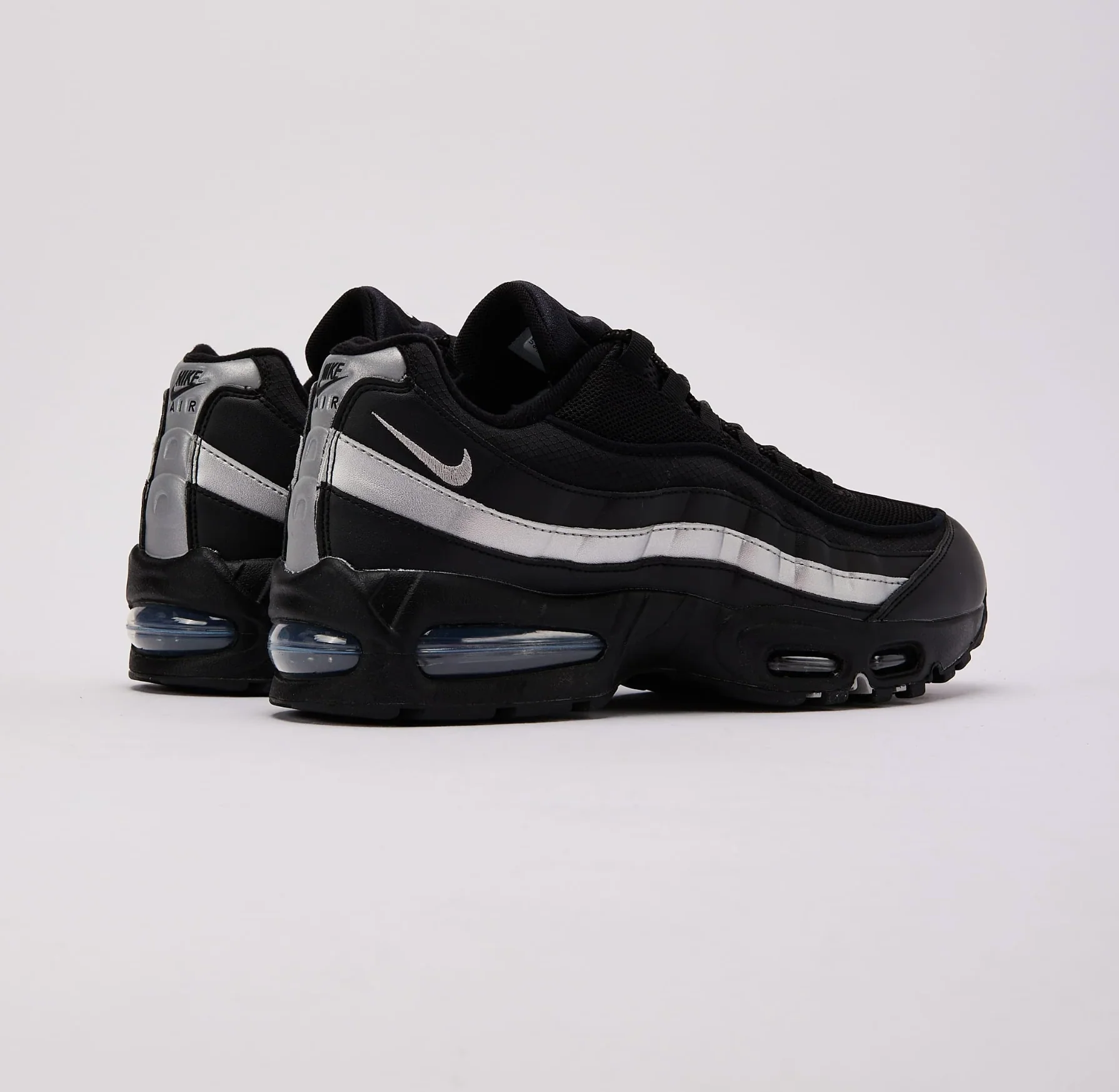 Nike Air Max 95 OG Big Bubble Black White Metallic Silver - Image 4