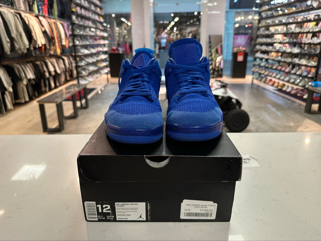 PRE OWNED Jordan 4 Retro Flyknit Royal - Image 3