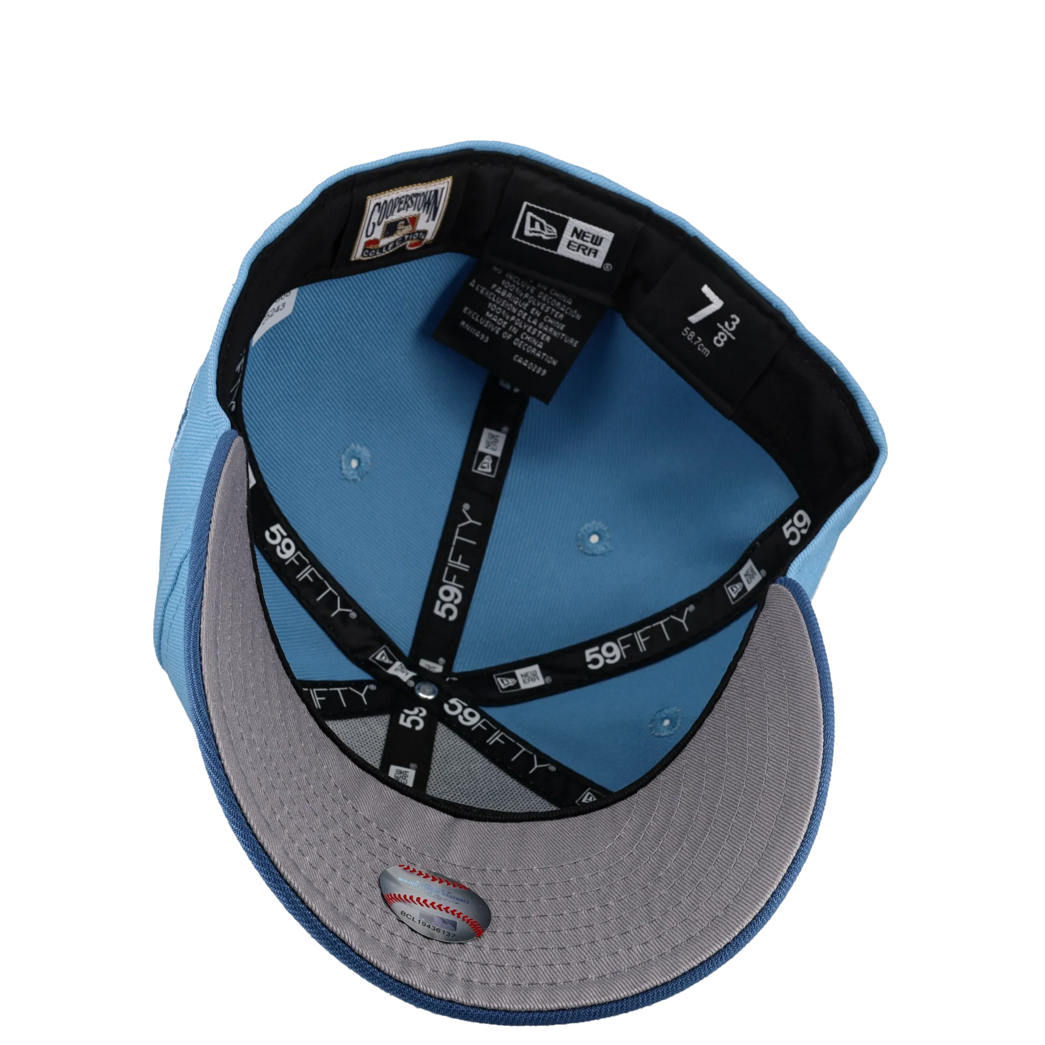 Seattle Mariners 255h Anniversary Light Blue Royal Metallic 59Fifty Fitted Hat - Image 3