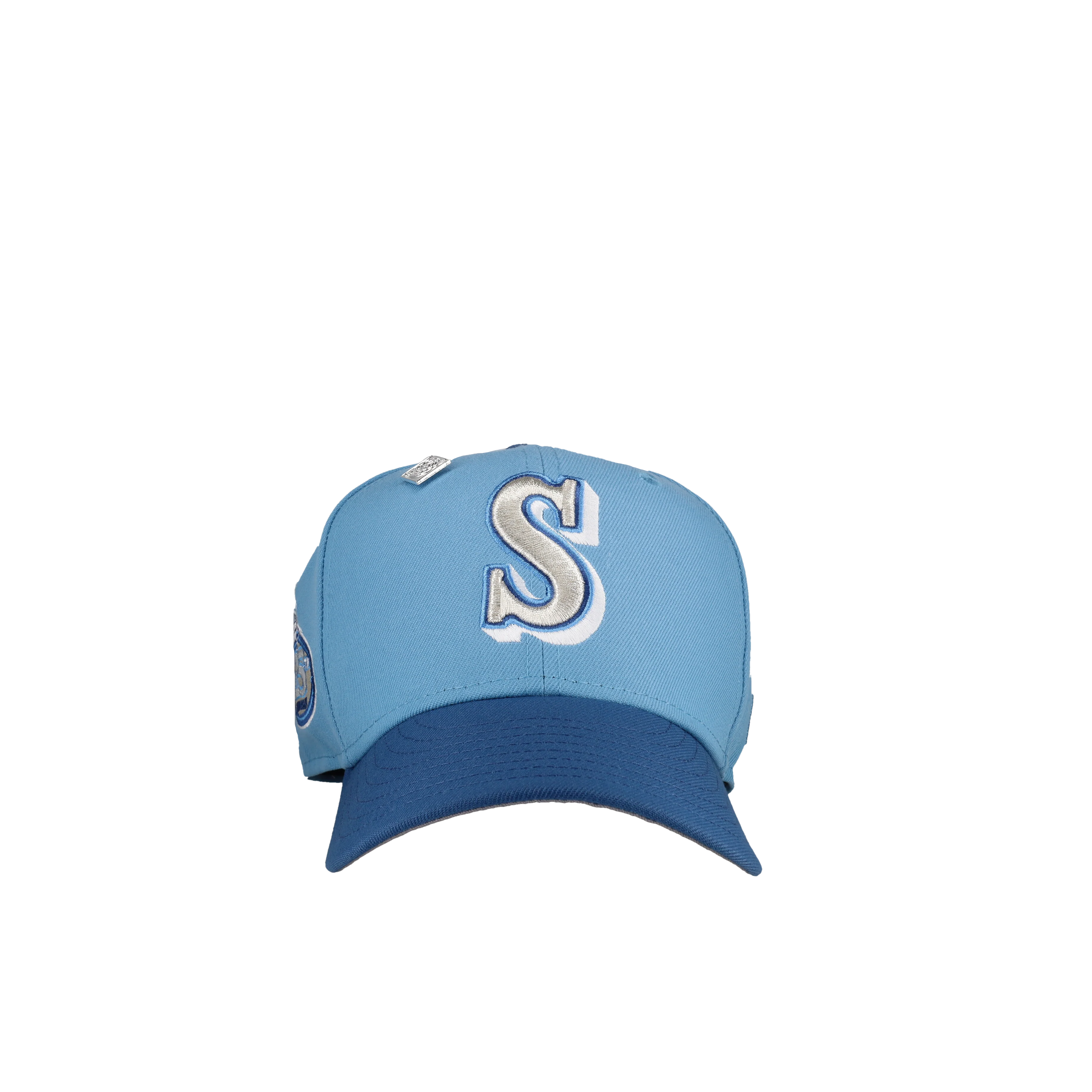 Seattle Mariners 255h Anniversary Light Blue Royal Metallic 59Fifty Fitted Hat - Image 4
